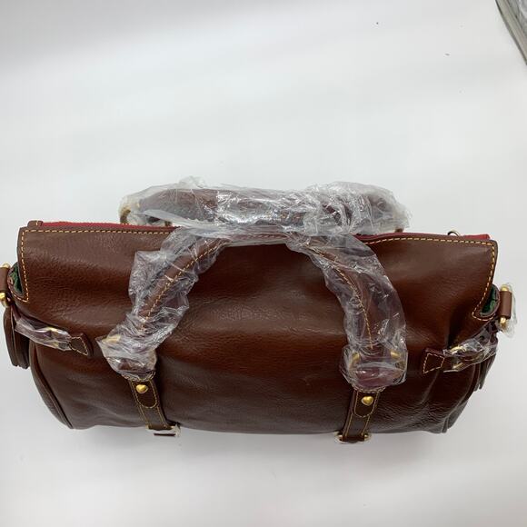 Dooney & Bourke Handbags Florentine Leather Satchel Brown Cheatnut Color - Picture 11 of 16